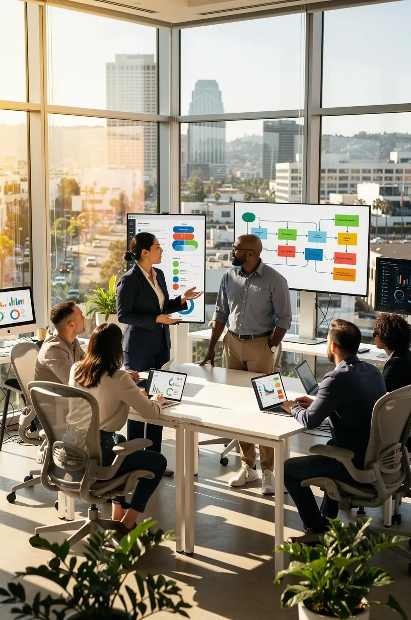 Screenshot of a dashboard displaying key performance indicators for monitoring process optimization.